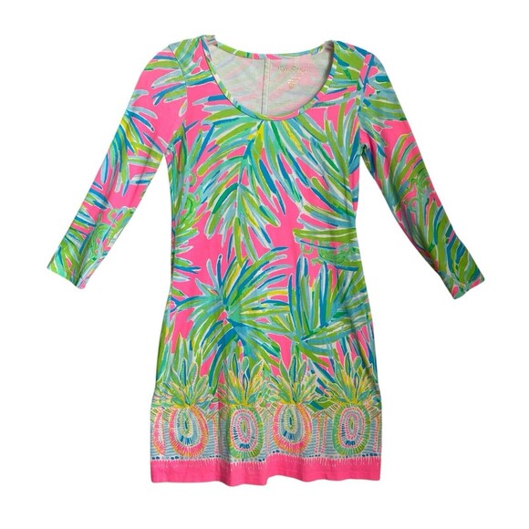 Lilly Pulitzer Dresses & Skirts - Lily Pulitzer Multicolor 100% Pima Cotton 3/4‎ Sleeve Dress Women's Size XXS